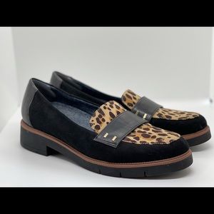 Dr Scholls black and leopard print